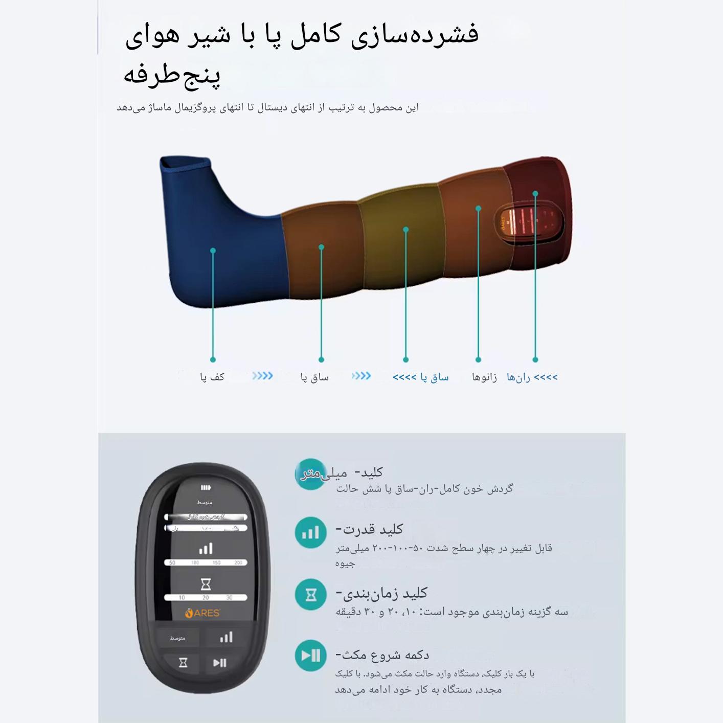 ماساژور پا مدل RS-A101 از Ares Massage